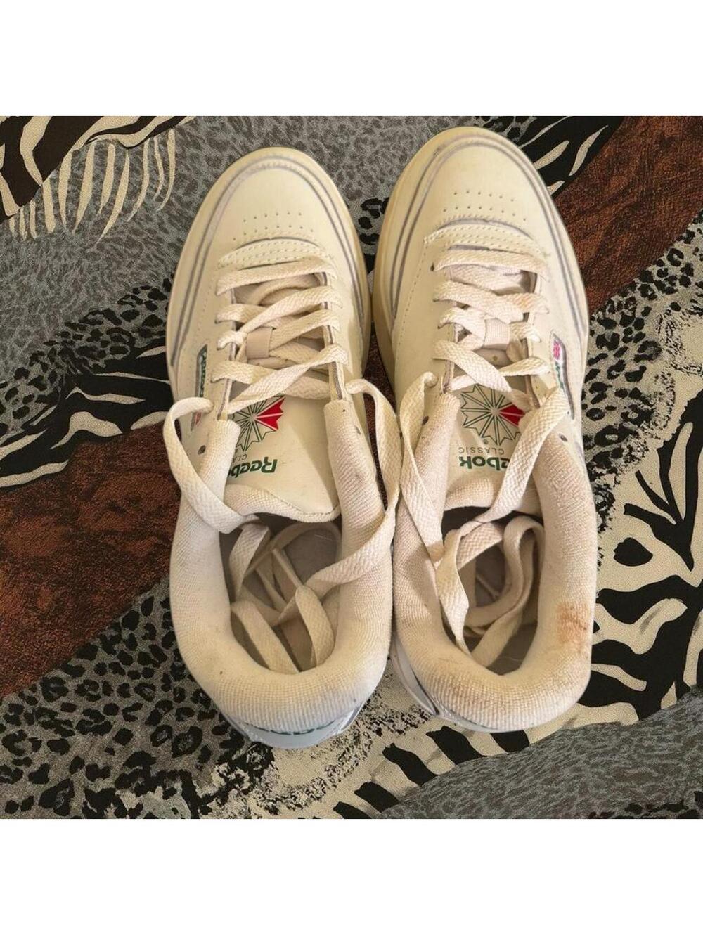 Reebok Women's Cream and White Trainer